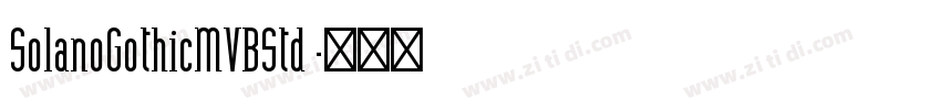SolanoGothicMVBStd 字体转换